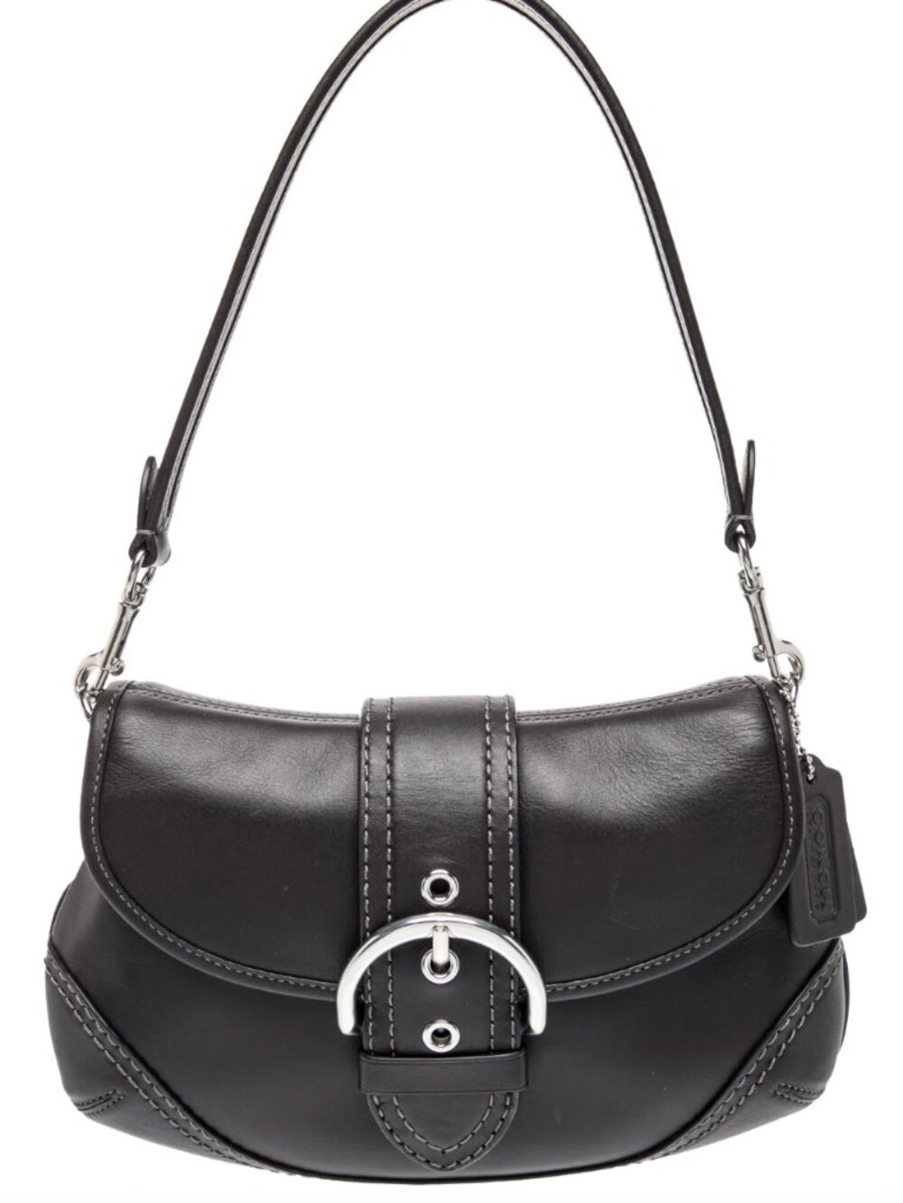 Coach Black Leather Horsebit Purse (Like New, Verified by Real Real)